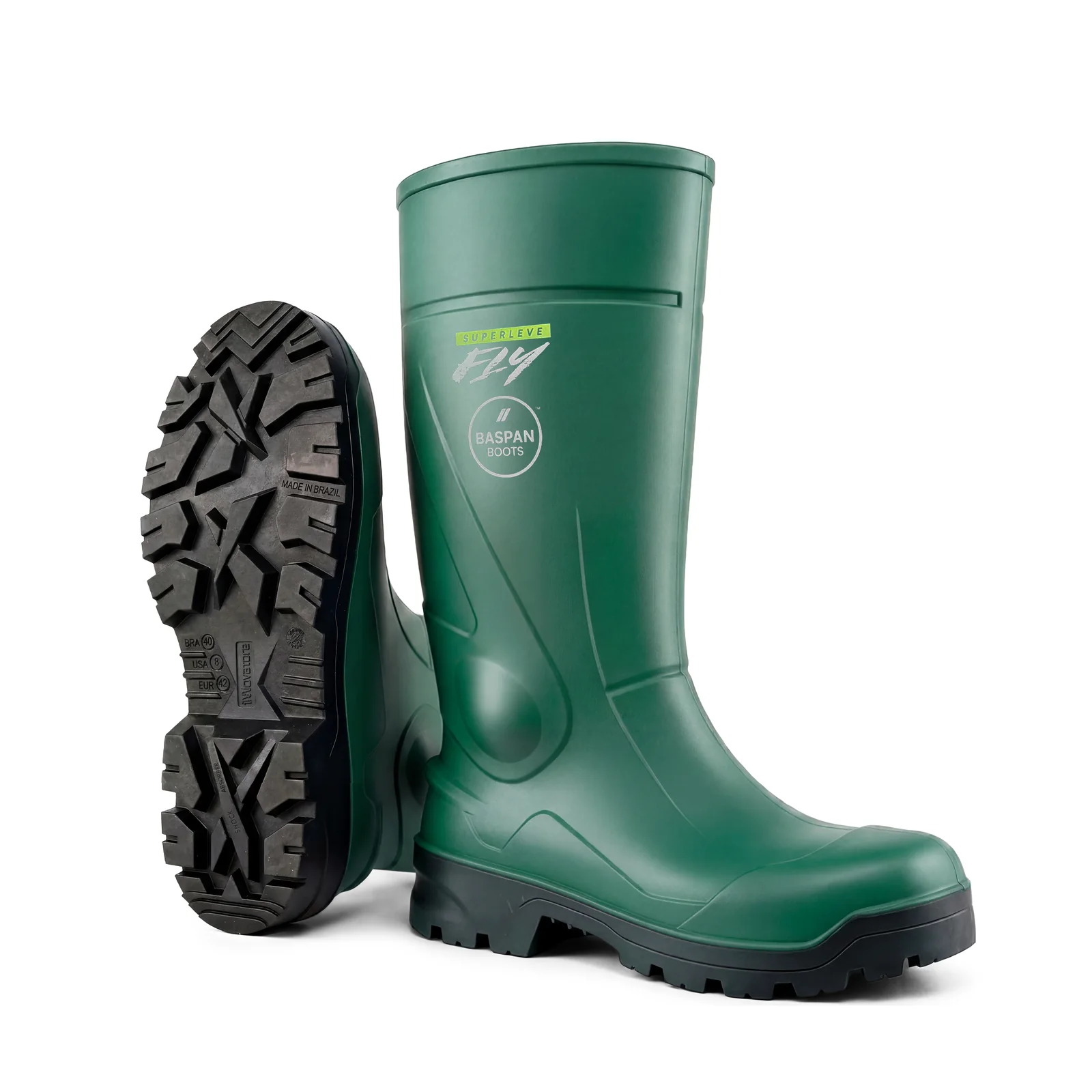 Still profissional entregue pela LookOS para a Baspan com vista frontal da bota Superleve Fly